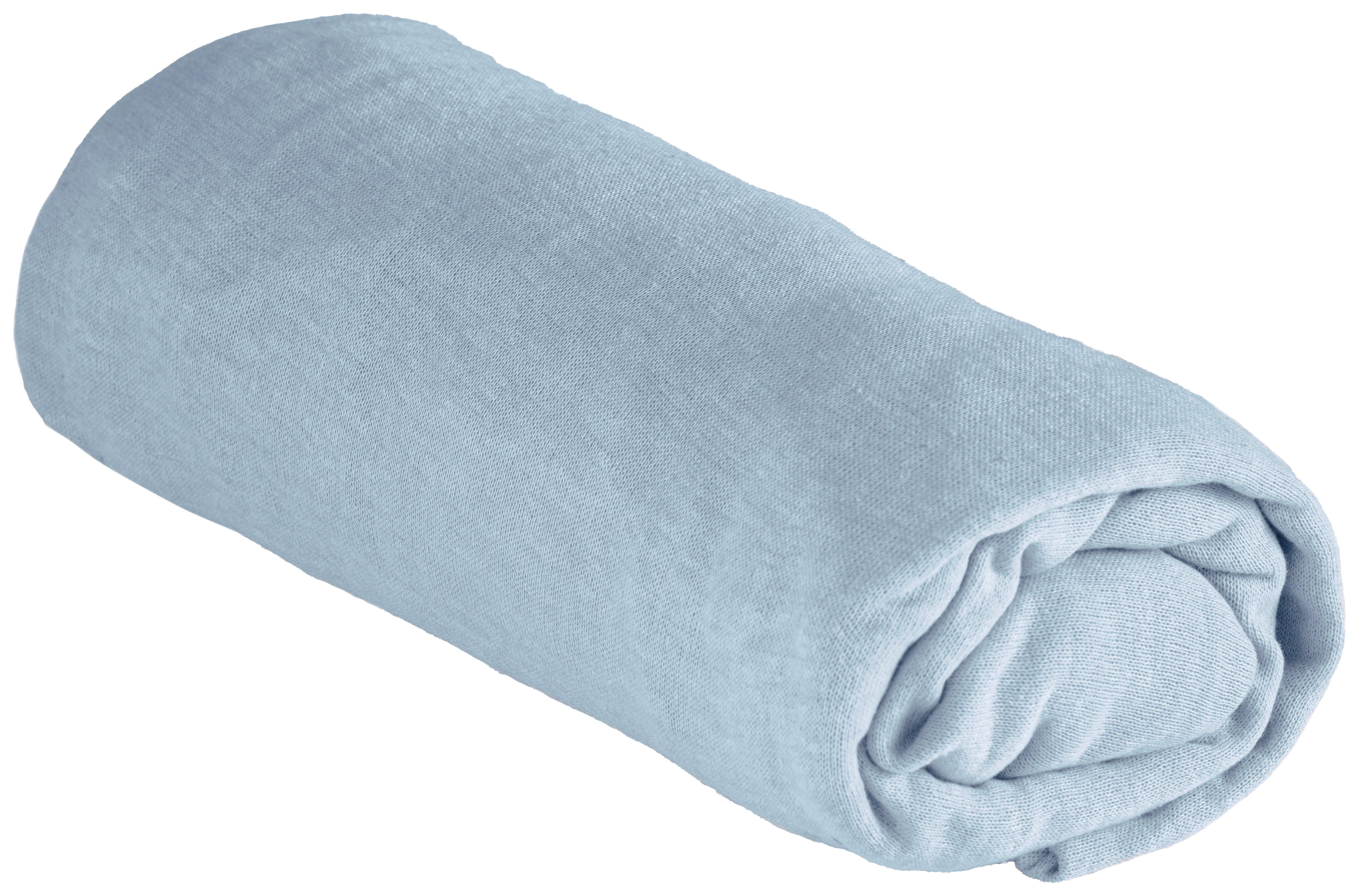 Jersey Spannbetttuch Spannbetttuch-Jersey 100x200cm - blau (100,00/200,00cm) - Sensation