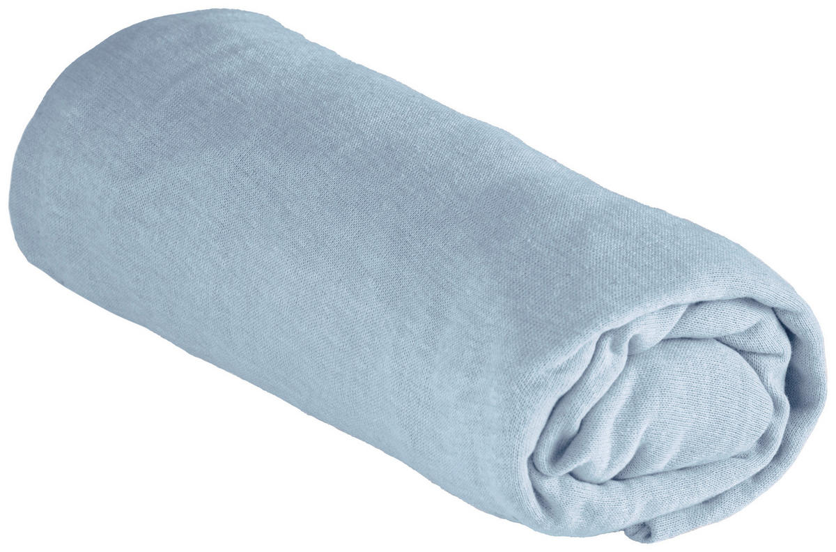 Jersey Spannbetttuch Spannbetttuch_Jersey 100x200cm - blau (100,00/200,00cm) - Sensation