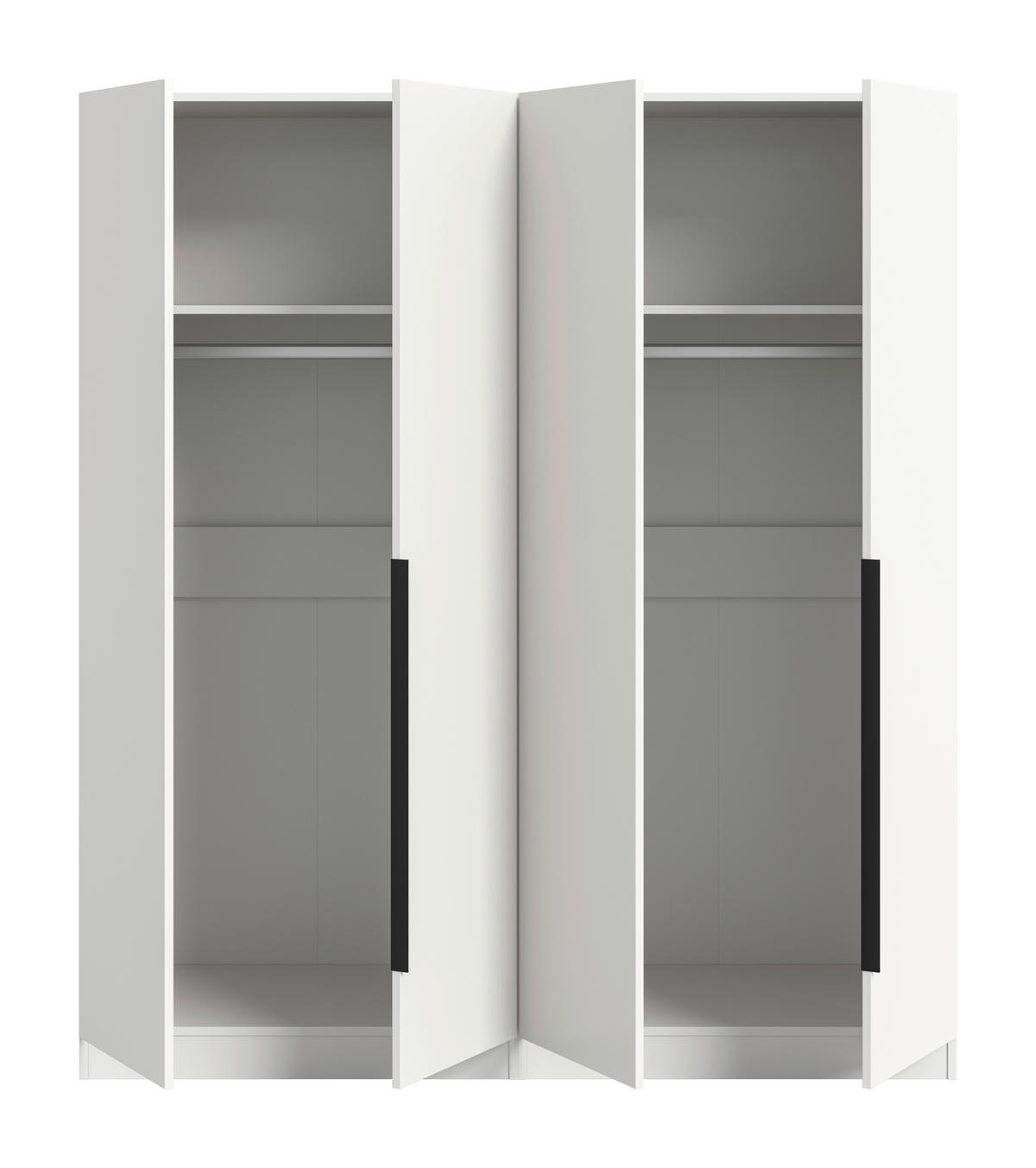 Kleiderschrank KOPENHAGEN weiß B/H/T: ca. 160x181x52 cm KOPENHAGEN - weiß (160,00/181,00/52,00cm) - xonox.home