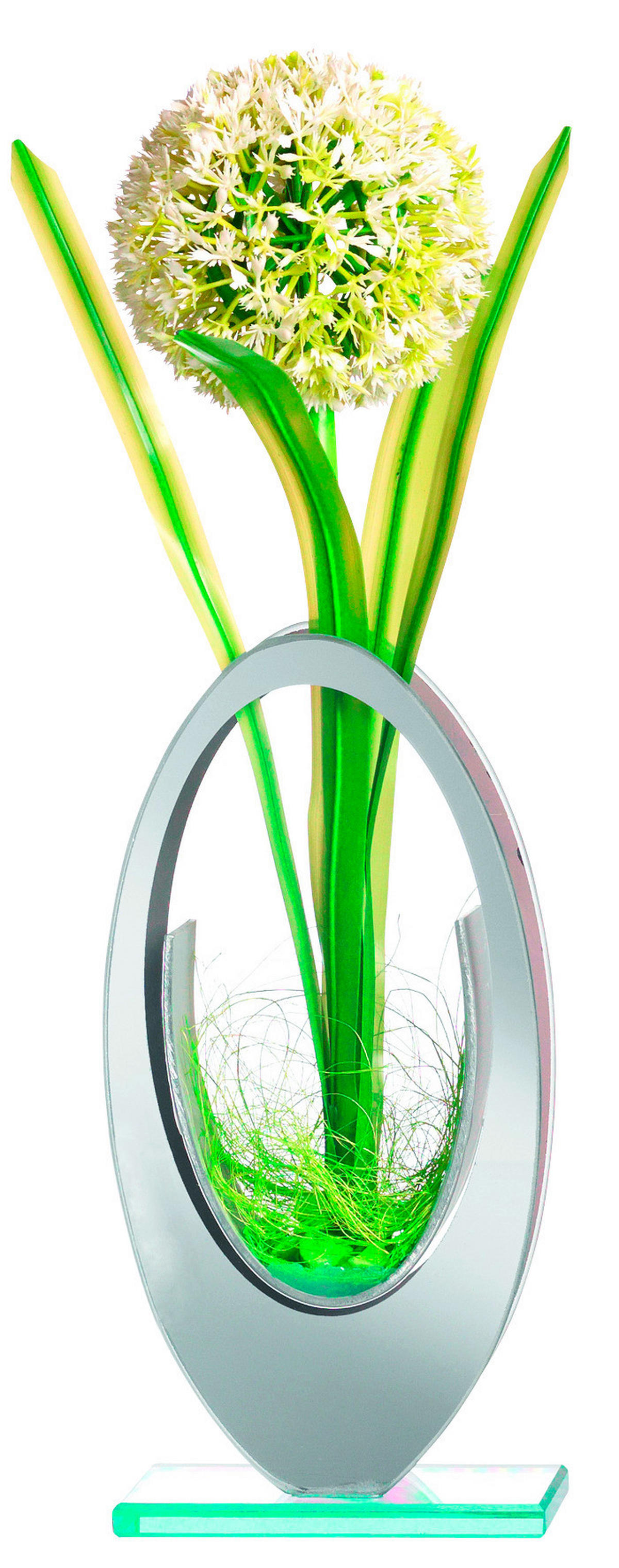 POCOline Vase klar Glas B/H/L: ca. 4x9x8,5 cm Spiegelvase_eckig - klar (8,50/4,00/9,00cm) - POCOline