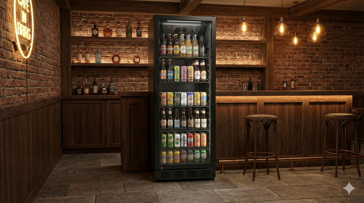 POCOline Kühlschrank GTK164-358CS schwarz B/H/T: ca. 60x164x66 cm Glastürkühlschrank GTK164-358CS - schwarz (60,00/164,00/66,00cm) - POCOline