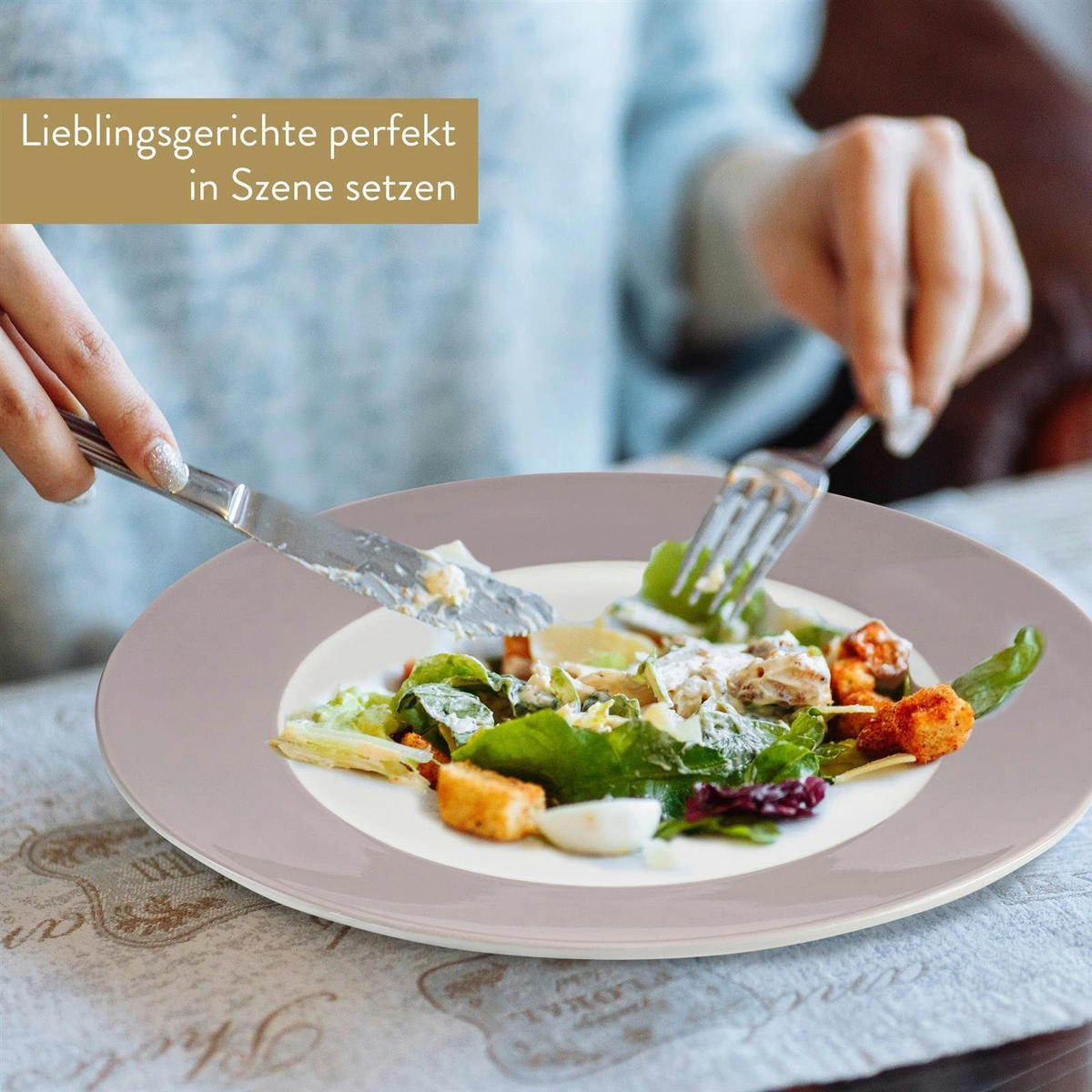 Mövenpick Kombiservice Montreux rosa Porzellan 16 tlg. Montreux - weiß/rosa - Mövenpick