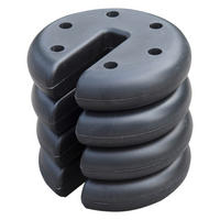 Outsunny Gewichte für Faltpavillon schwarz Beton H/D: ca. 4,5x20 cm Gewichte_für_Faltpavillon - schwarz (20,00/4,50cm) - Outsunny