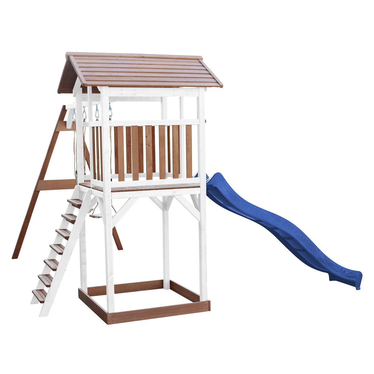 AXI Spielturm Beach Tower braun B/H/L: ca. 357x242x349 cm Beach Tower - braun/blau (349,00/357,00/242,00cm) - AXI
