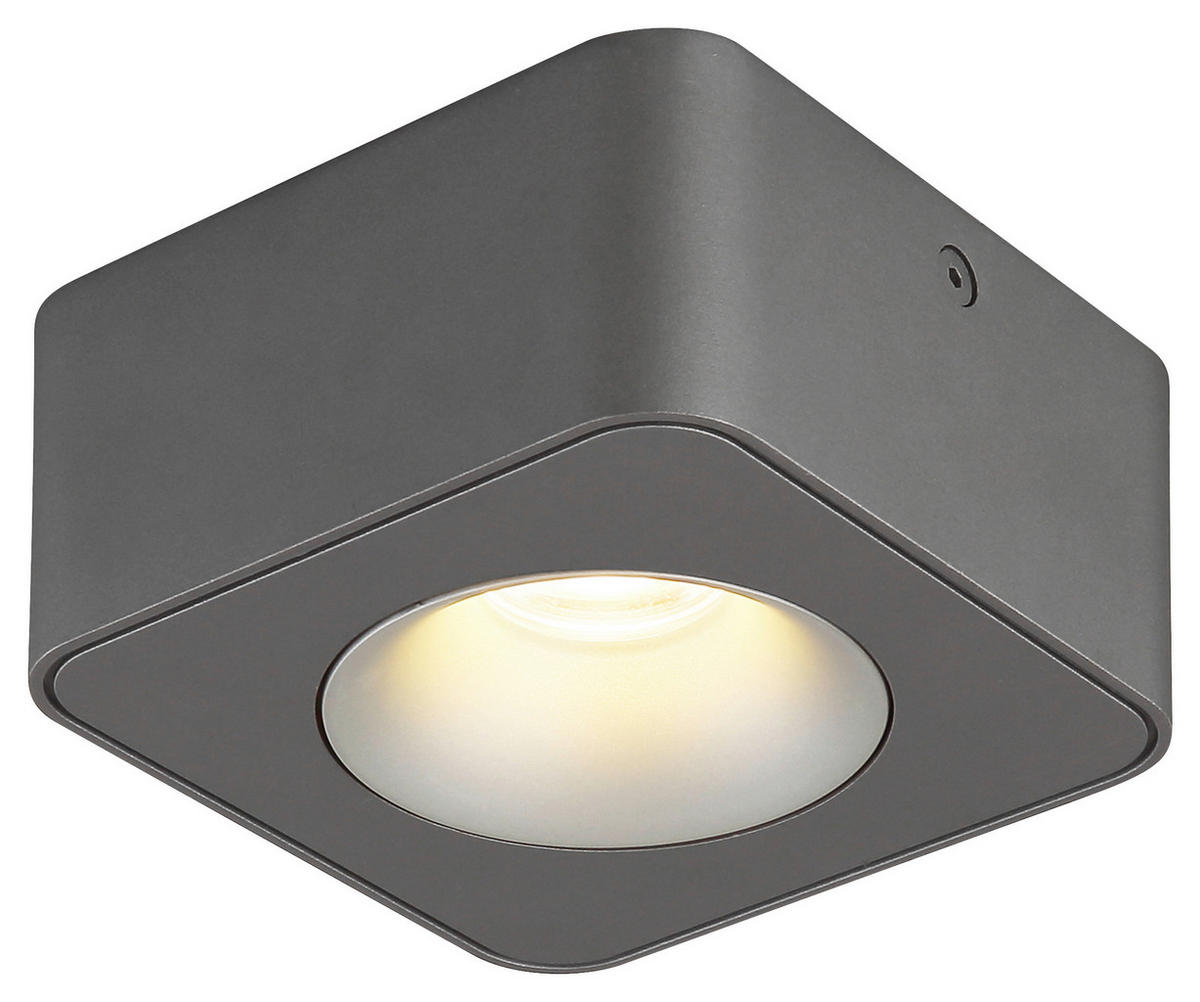 GLOBO LED-Spot dunkelgrau Aluminium Kunststoff B/H/T: ca. 11,7x5,5x11,7 cm 1 Brennstellen HANGARAU - dunkelgrau (11,70/5,50/11,70cm) - GLOBO