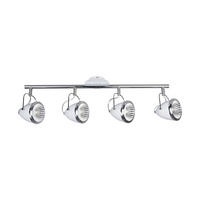 SPOT Light Spotbalken 5109402 weiß Chrom Metall B/H/T: ca. 76x26x13 cm GU10 4 Brennstellen Oliver - weiß/Chrom (76,00/26,00/13,00cm) - SPOT Light