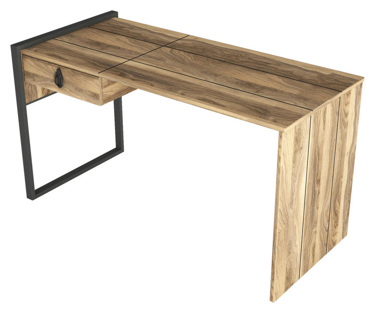 Schreibtisch Lost walnuss Nachbildung B/H/T: ca. 124x76x60 cm Lost - walnuss (124,00/76,00/60,00cm) - moebel17