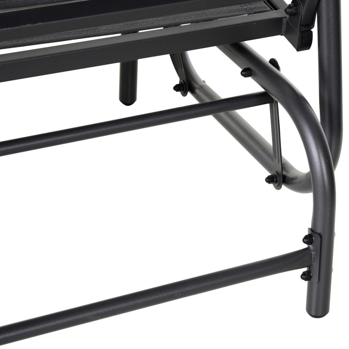 Outsunny Sitzbank grau Metall B/H/L: ca. 70x85x120 cm Sitzbank - grau (120,00/70,00/85,00cm) - Outsunny