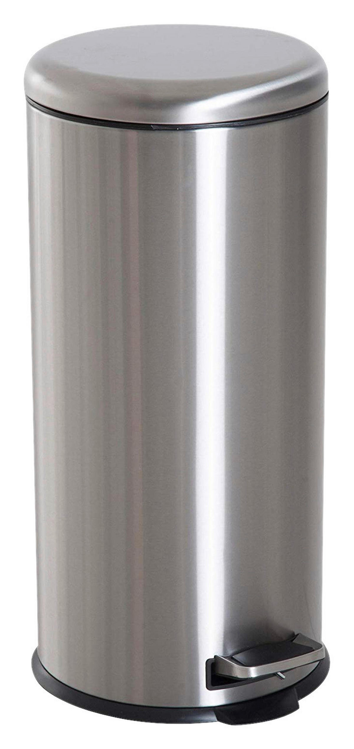 HOMCOM Pedal-Mülleimer silber H/D: ca. 62,9x29,2 cm Pedal-Mülleimer - schwarz/silber (29,20/62,90cm) - HOMCOM