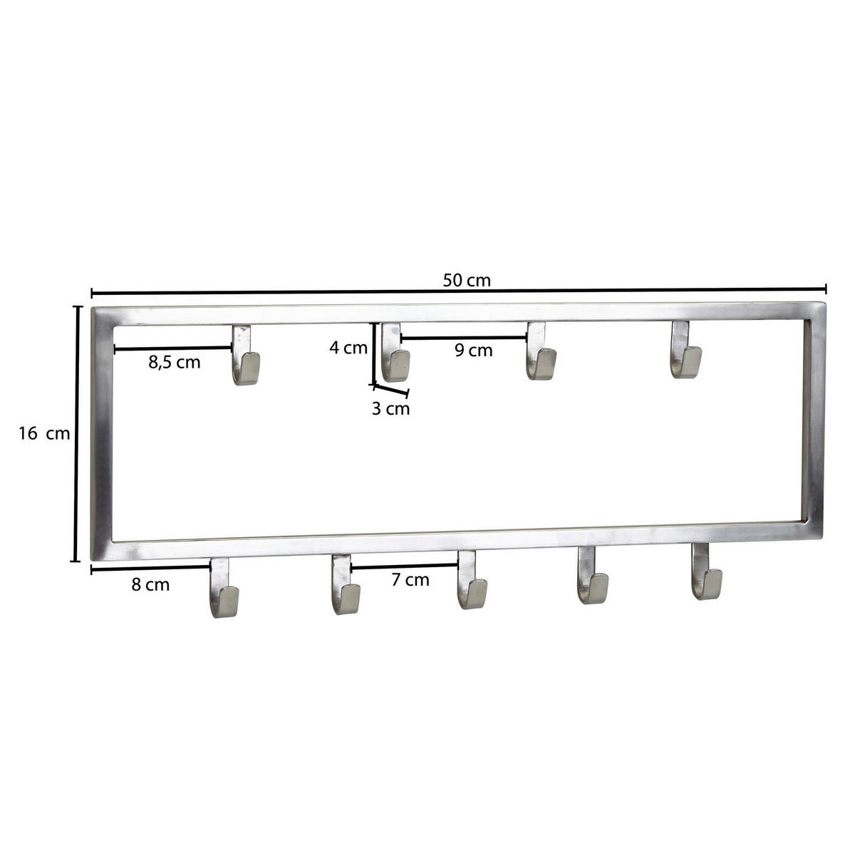 Garderobe B/H/T: ca. 50x20x4 cm Garderobe - (50,00/20,00/4,00cm) - Wohnling