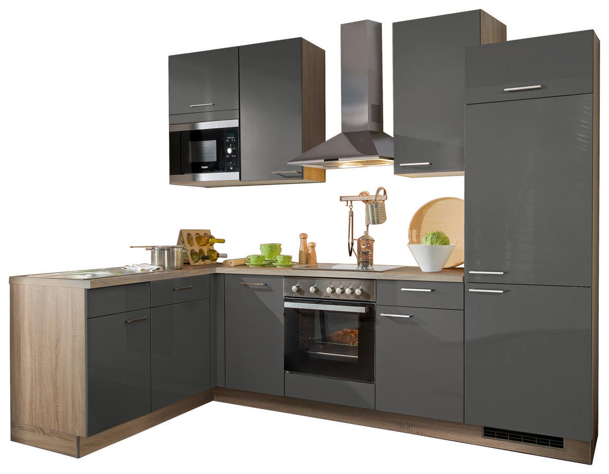 Express Winkelküche Star anthrazit B/T/L: ca. 285x60x175 cm Star - anthrazit (285,00/175,00cm) - Express