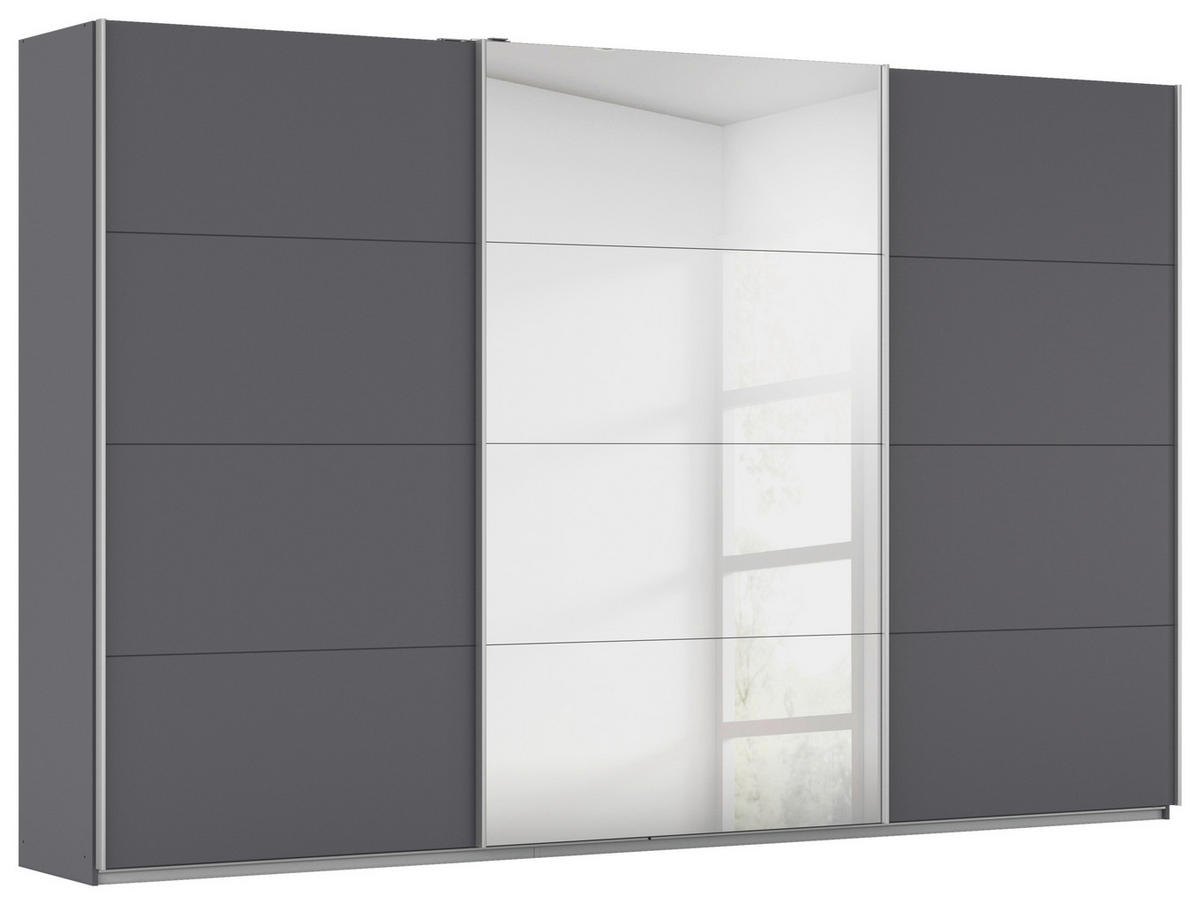 Kleiderschrank Kulmbach grau B/H/T: ca. 360x229x62 cm Kulmbach - Alu/grau (360,00/229,00/62,00cm)