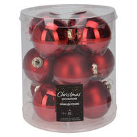 Weihnachtskugel rot D: ca. 6 cm Weihnachtskugeln_12erSet - rot (6,00cm)