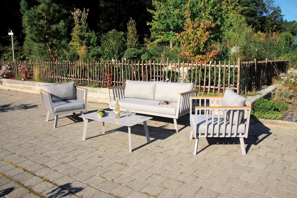 Acamp Loungeset Gondola grau Aluminium B/H/T: ca. 175x70x80 cm Gondola - grau (175,00/70,00/80,00cm) - Acamp
