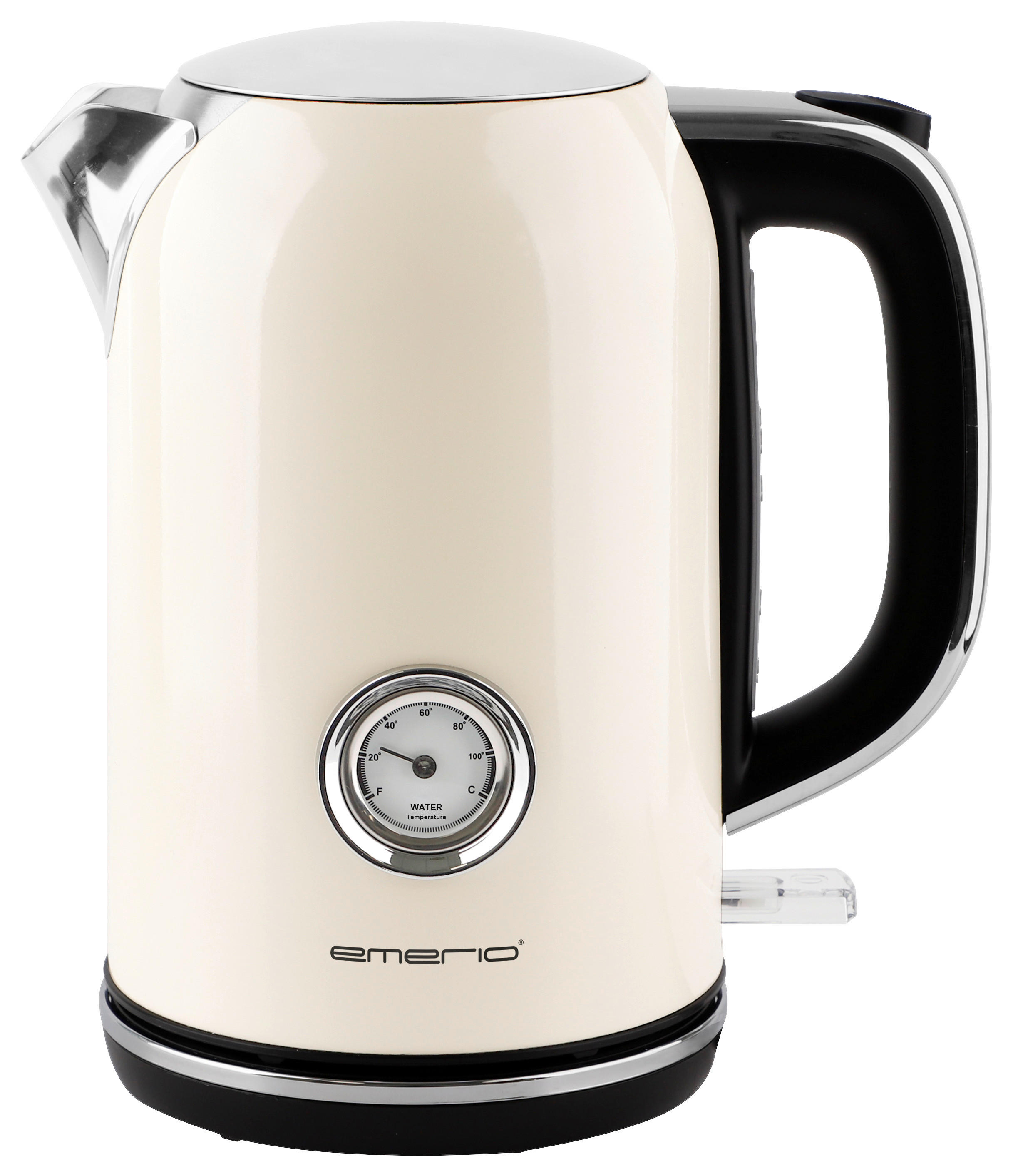 Emerio Wasserkocher WK-133282.4 creme Edelstahl B/H/L: ca. 15,6x26x23,5 cm ca. 1,7 l Wasserkocher_Retro WK-133282.4 - creme (23,50/15,60/26,00cm) - Emerio
