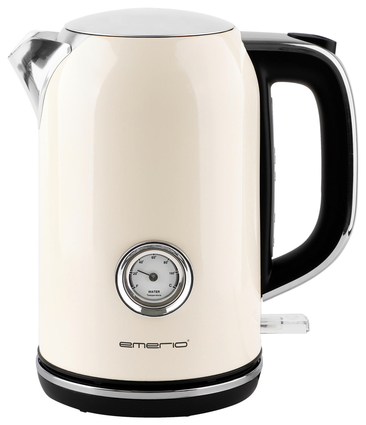 Emerio Wasserkocher WK-133282.4 creme Edelstahl B/H/L: ca. 15,6x26x23,5 cm ca. 1,7 l Wasserkocher_Retro WK-133282.4 - creme (23,50/15,60/26,00cm) - Emerio