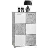 Kommode Zero Beton Optik weiß B/H/T: ca. 78x120x39 cm Zero - weiß (78,00/120,00/39,00cm)