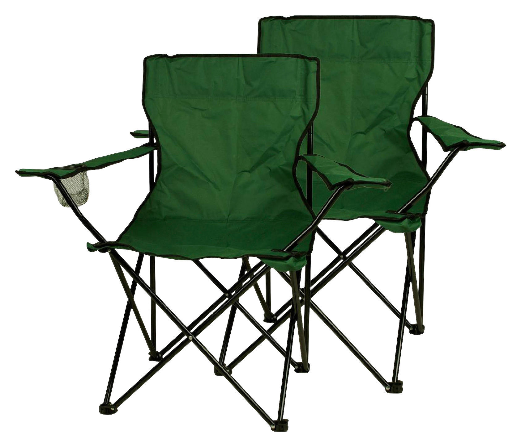 VCM Campingstuhl Set grün Polyester-Mischgewebe B/H/T: ca. 85x85x50 cm Campingstuhl_Set - grün (85,00/85,00/50,00cm) - VCM