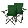 VCM Campingstuhl Set grün Polyester-Mischgewebe B/H/T: ca. 85x85x50 cm Campingstuhl_Set - grün (85,00/85,00/50,00cm) - VCM