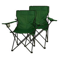 VCM Campingstuhl Set grün Polyester-Mischgewebe B/H/T: ca. 85x85x50 cm Campingstuhl_Set - grün (85,00/85,00/50,00cm) - VCM