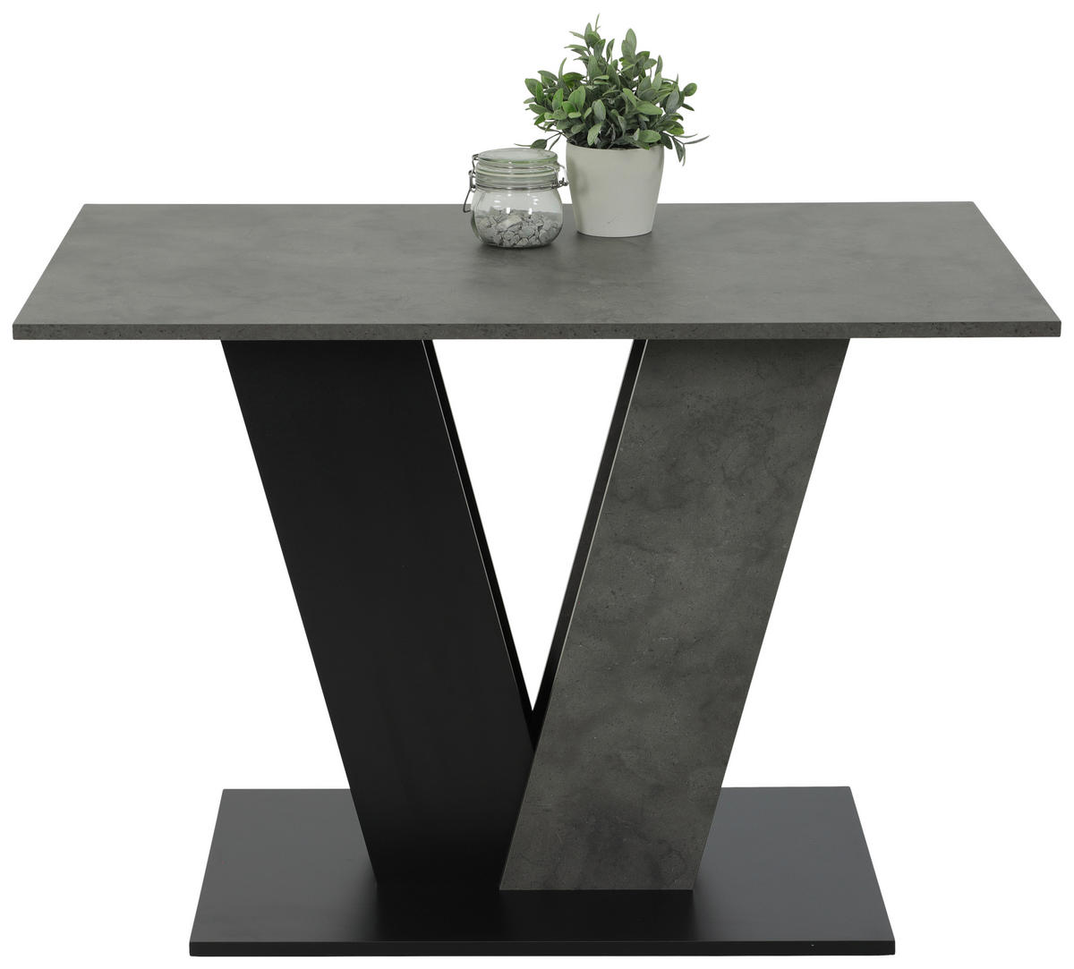 Esstisch Judith Beton B/H/T: ca. 110x76x70 cm Judith - Beton/schwarz (110,00/76,00/70,00cm)