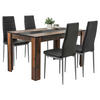 Tischgruppe Helene Old Wood Nachbildung schwarz B/H/T: ca. 140x76x80 cm Helene - weiß/schwarz (140,00/76,00/80,00cm)