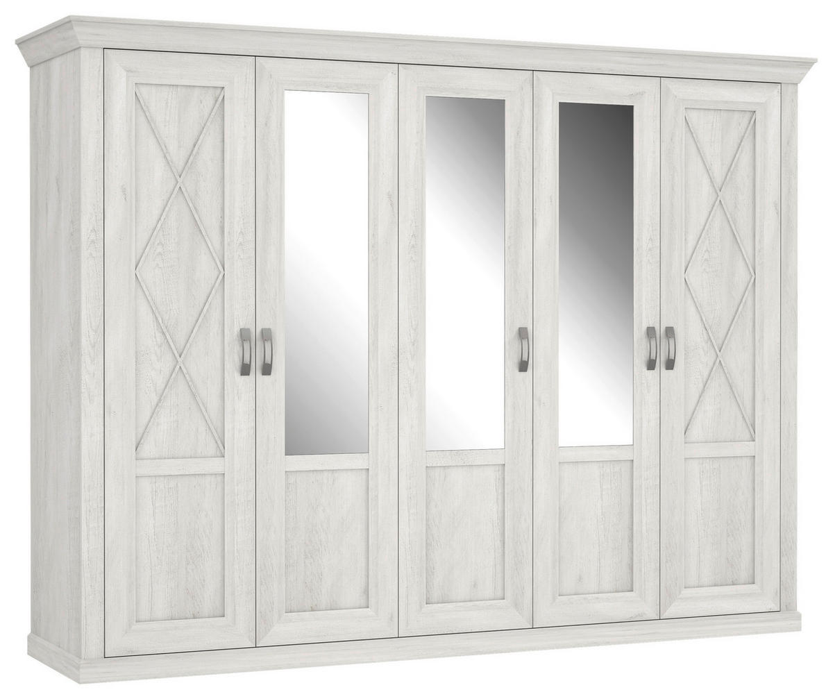 Kleiderschrank  weiß Pinie Nachbildung B/H/T: ca. 268,3x205,8x62,6 cm Kashmir_Kleiderschrank - weiß (268,30/205,80/62,60cm)