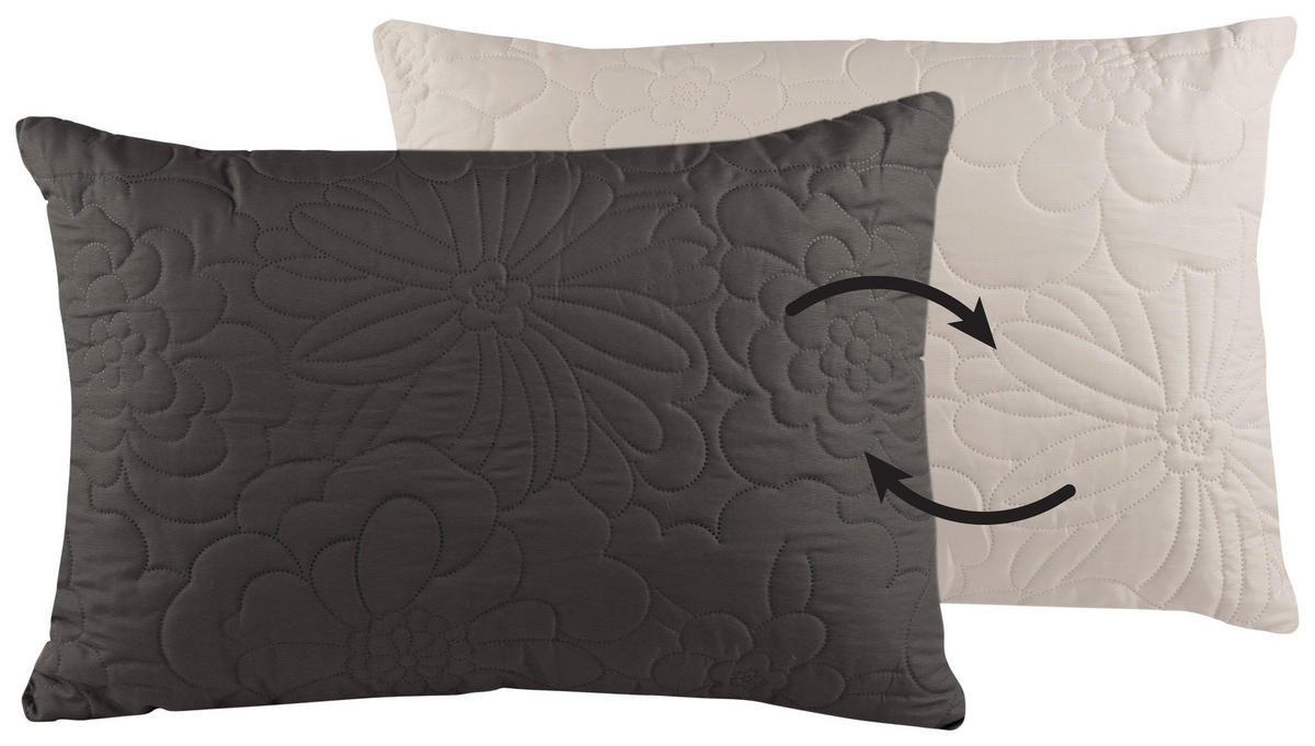 Dekokissen Dekokissen_Sonic granit uni 50x70cm - granit/silber (50,00/70,00cm)