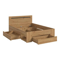 Bett CANU basaltgrau Artisan Nachbildung CANU - basaltgrau (144,00/87,00/205,00cm) - xonox.home