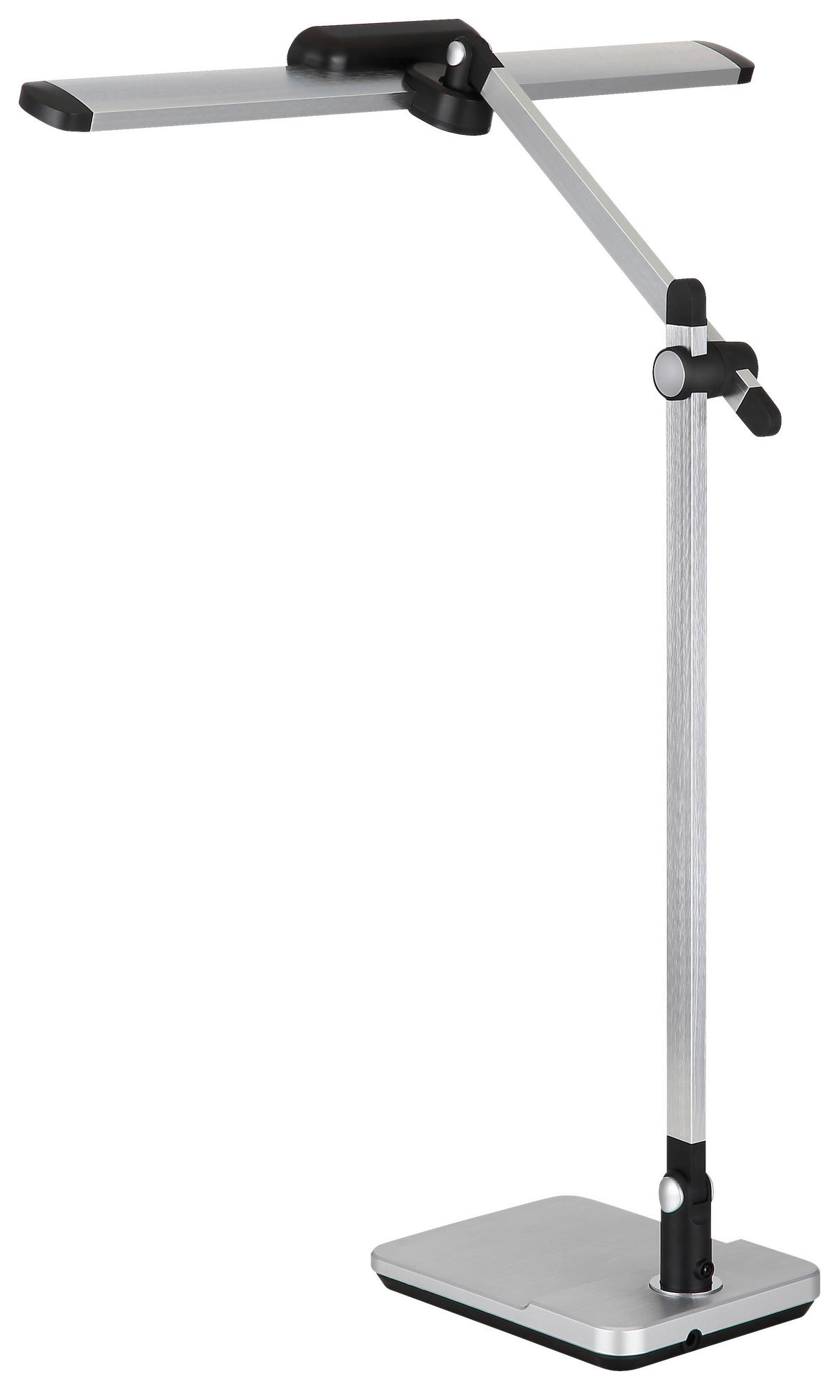 GLOBO LED-Tischleuchte silber schwarz Kunststoff Aluminium B/H/T: ca. 50x61,2x36,8 cm LOPIRA - schwarz/silber (50,00/61,20/36,80cm) - GLOBO