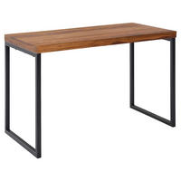 Schreibtisch natur schwarz pulverbeschichtet B/H/T: ca. 117x76,5x59 cm Schreibtisch - natur/schwarz (117,00/76,50/59,00cm) - Wohnling