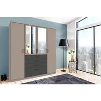 Kleiderschrank Cottbus Sahara grau B/H/T: ca. 180x199x58 cm Cottbus - Graphit/Sahara (180,00/199,00/58,00cm)
