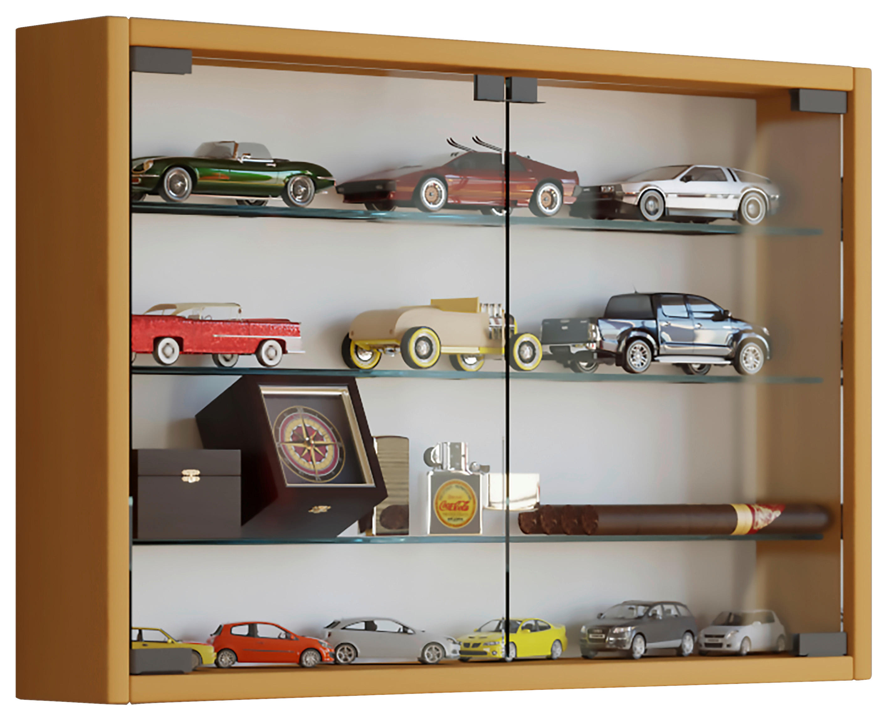 Vitrine Mandosa M buche Nachbildung Holzwerkstoff Glas B/H/T: ca. 60x40x10 cm Mandosa M - buche (60,00/40,00/10,00cm) - VCM Möbel