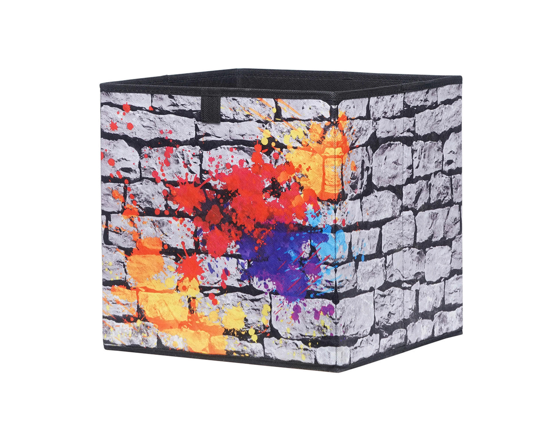 Motivbox Graffiti anthrazit grau B/H/T: ca. 32x32x32 cm Graffiti - anthrazit/grau (32,00/32,00/32,00cm)