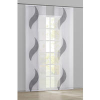 POCOline Schiebevorhang Flavio weiß B/L: ca. 60x245 cm Flavio - weiß/schwarz (60,00/245,00cm) - POCOline