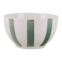 Schale grün Keramik H/D: ca. 8x14 cm Schale_Stripes grün - weiß/grün (14,00/8,00cm)