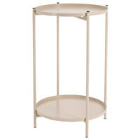 cepewa Beistelltisch taupe Eisen B/H/T: ca. 28x48x28 cm Beistelltisch_rund - taupe (28,00/48,00/28,00cm) - cepewa