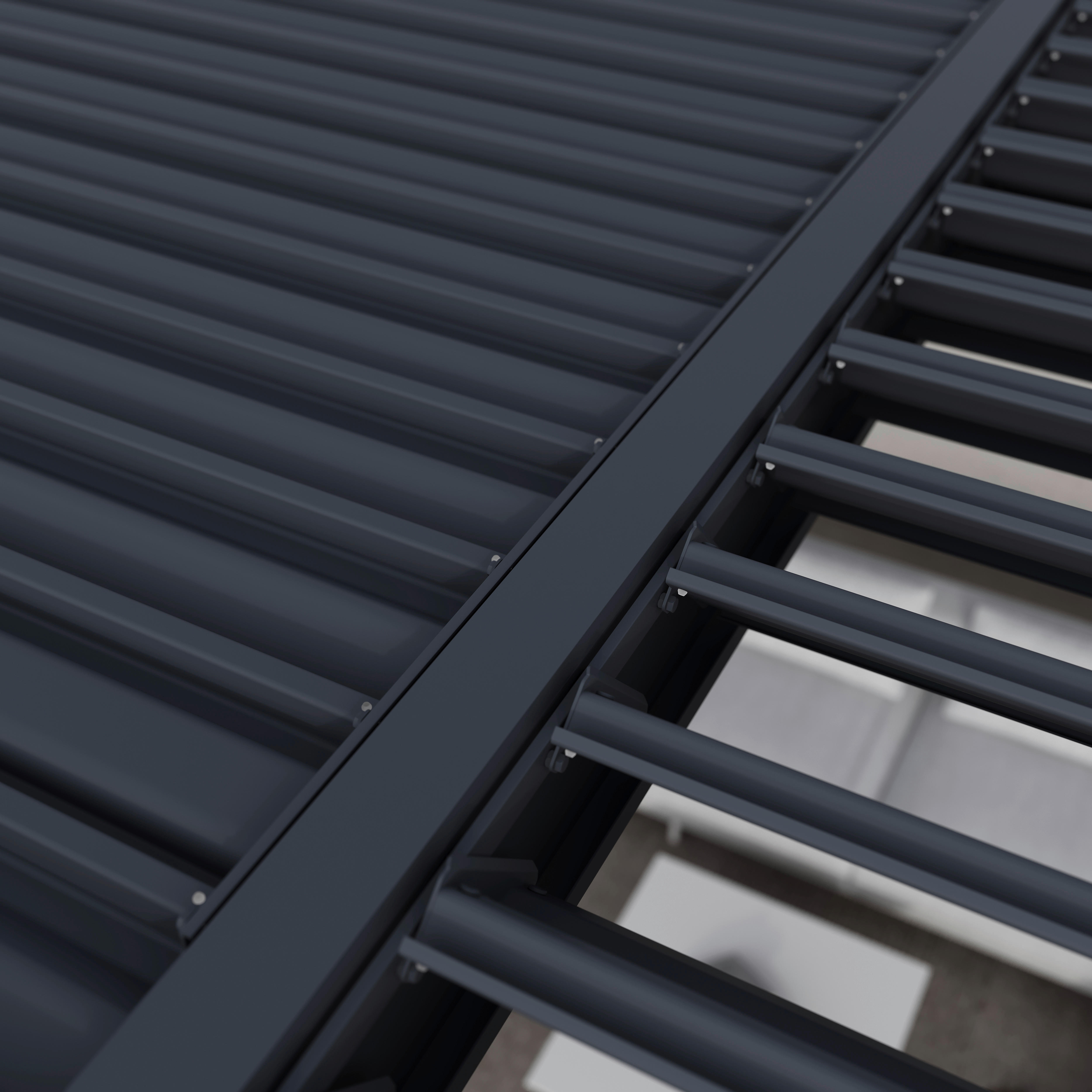 Paragon Outdoor Pergola Grand Tuscan anthrazit Aluminium B/H/L: ca. 599x256x370 cm Grand Tuscan - anthrazit (370,00/599,00/256,00cm) - Paragon Outdoor