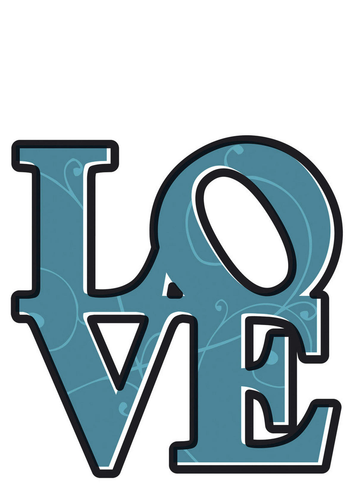 Komar Wandtattoo Love  Love B/L: ca. 50x70 cm Love - (50,00/70,00cm) - Komar