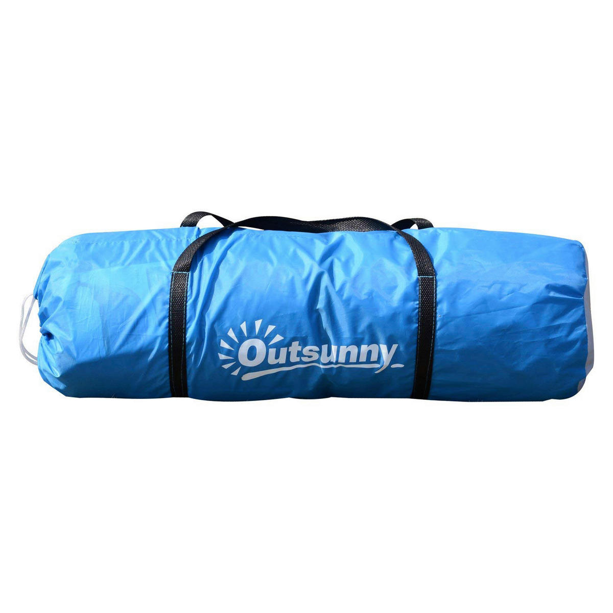 Outsunny Tunnelzelt blau Fiberglas B/H/L: ca. 230x195x460 cm Tunnelzelt - blau/weiß (460,00/230,00/195,00cm) - Outsunny