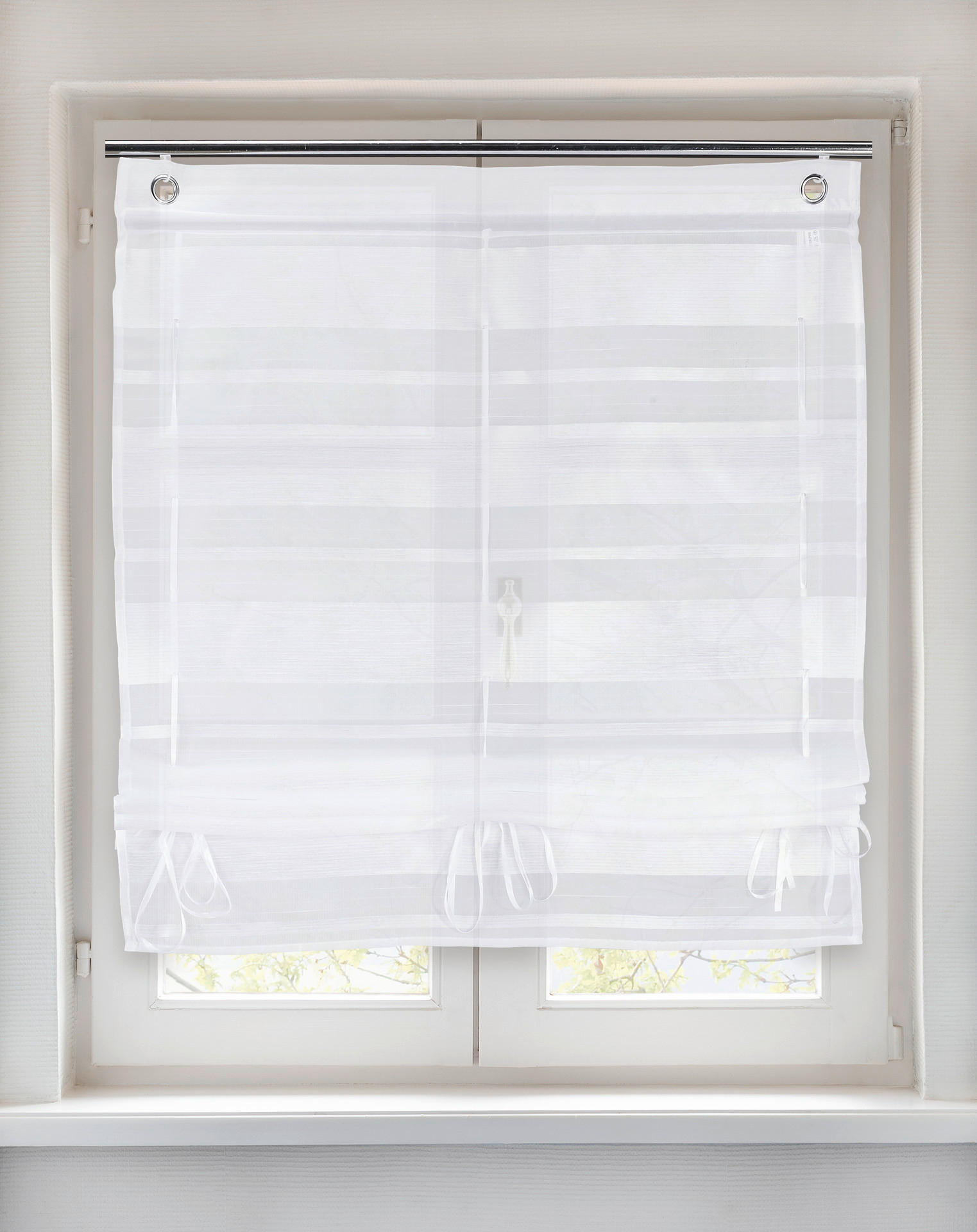 silver edition Bändchenrollo Diana weiß B/L: ca. 80x135 cm Diana - weiß (80,00/135,00cm) - silver edition