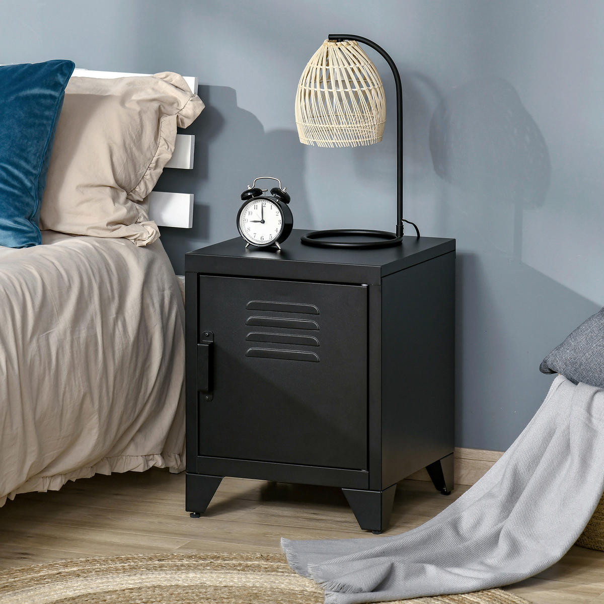 Nachtkonsole 831-429BK schwarz B/H/T: ca. 40x50x40 cm 831-429BK - schwarz (40,00/50,00/40,00cm) - HOMCOM