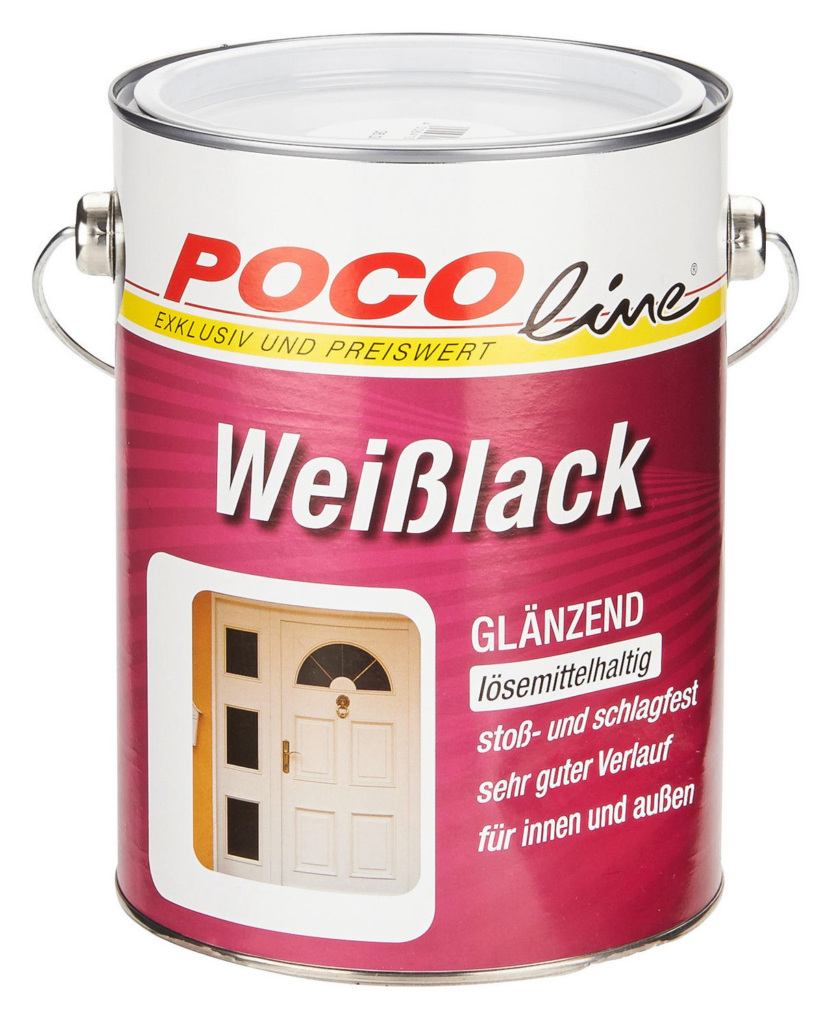 POCOline Weißlack weiß glänzend ca. 2,5 l Weißlack 2,5l (LH) - weiß (2,50l) - POCOline