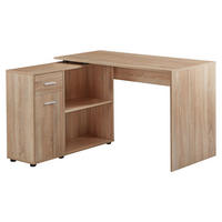 Schreibtischkombination Eiche Sonoma Nachbildung B/H/T: ca. 120x75,5x106,5 cm Schreibtischkombination - Eiche (120,00/75,50/106,50cm) - Wohnling