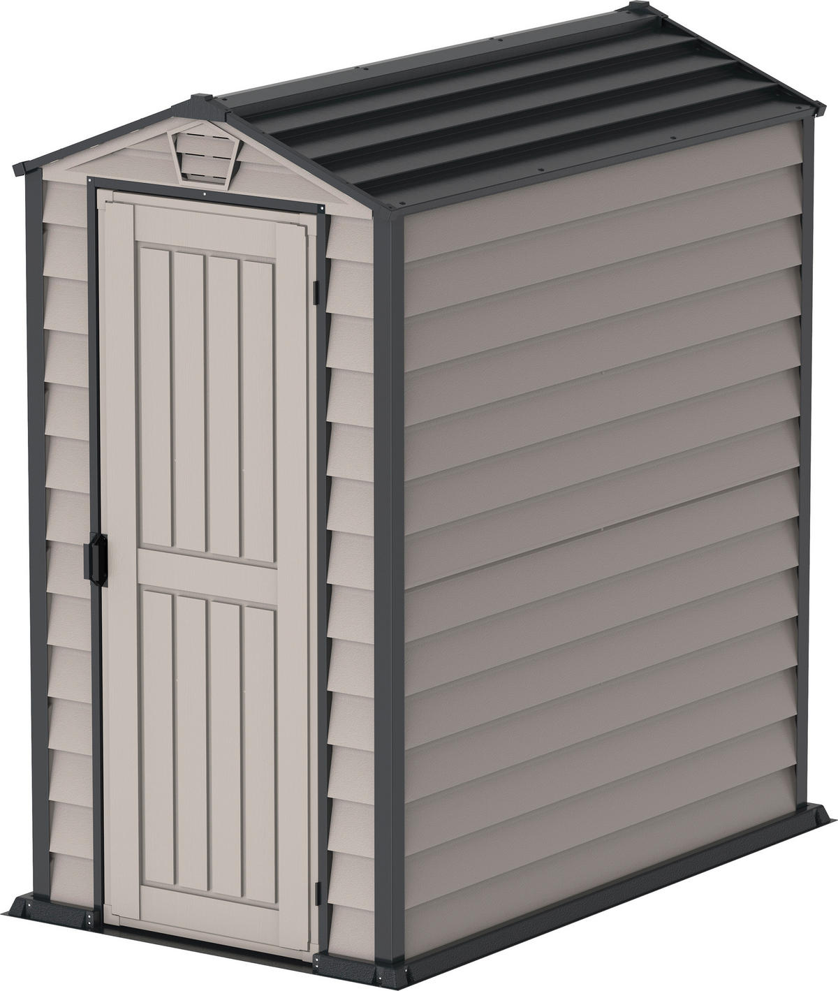 VCM Gerätehaus grau B/H/L: ca. 104x192x180 cm Gerätehaus mit Drehtür - grau (180,00/104,00/192,00cm) - VCM
