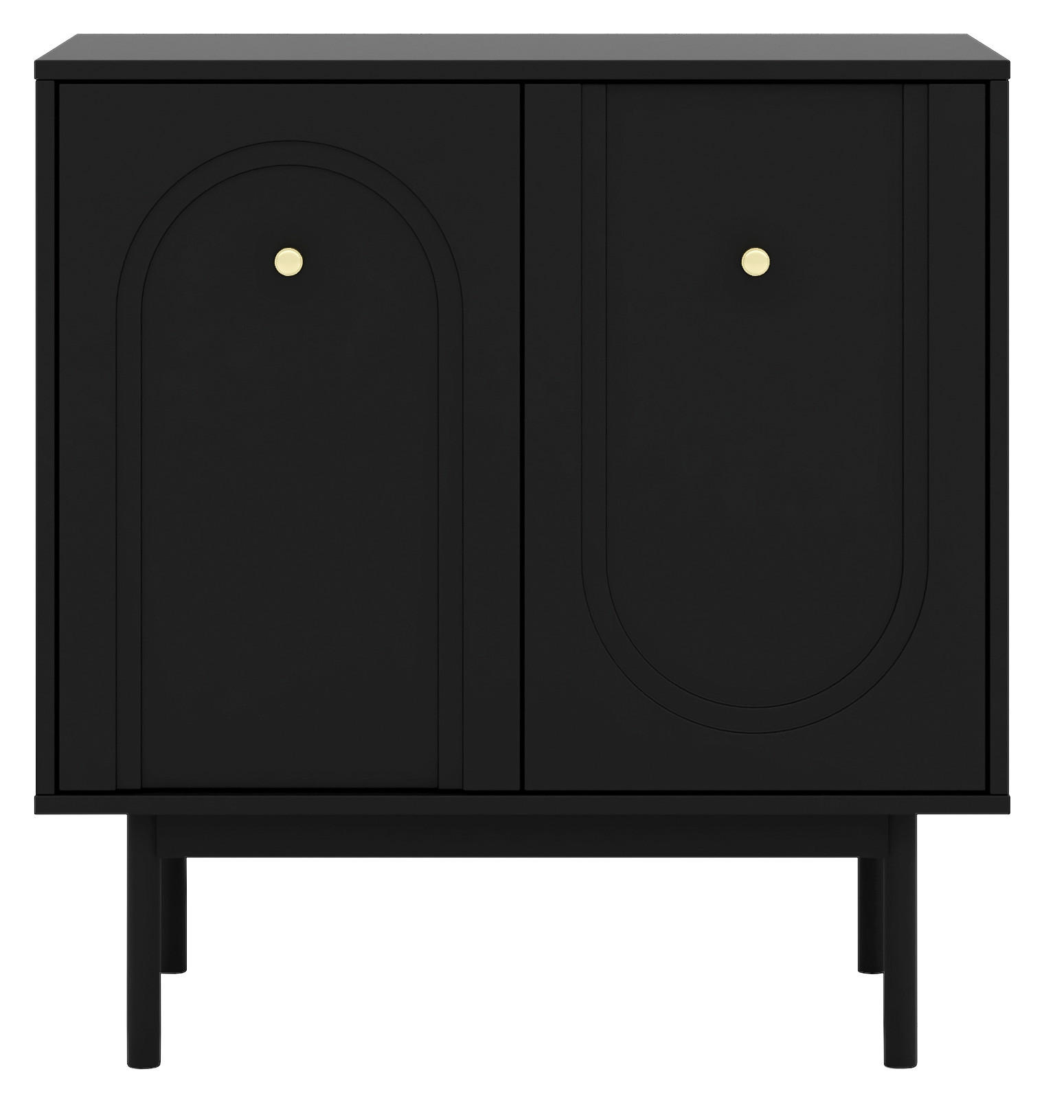 Kommode MAZOMA schwarz gold Optik B/H/T: ca. 79x82x39 cm MAZOMA - gold/schwarz (79,00/82,00/39,00cm) - WIPMEB