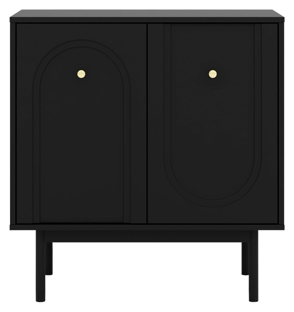 Kommode MAZOMA schwarz gold Optik B/H/T: ca. 79x82x39 cm MAZOMA - gold/schwarz (79,00/82,00/39,00cm) - WIPMEB