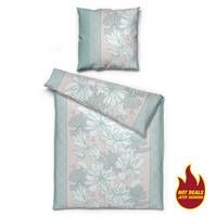 Baumwoll Bettwäsche Cotton touch Bettwäsche_Cotton-Touch Heidi - mint/grau (135,00/200,00cm) - Sensation