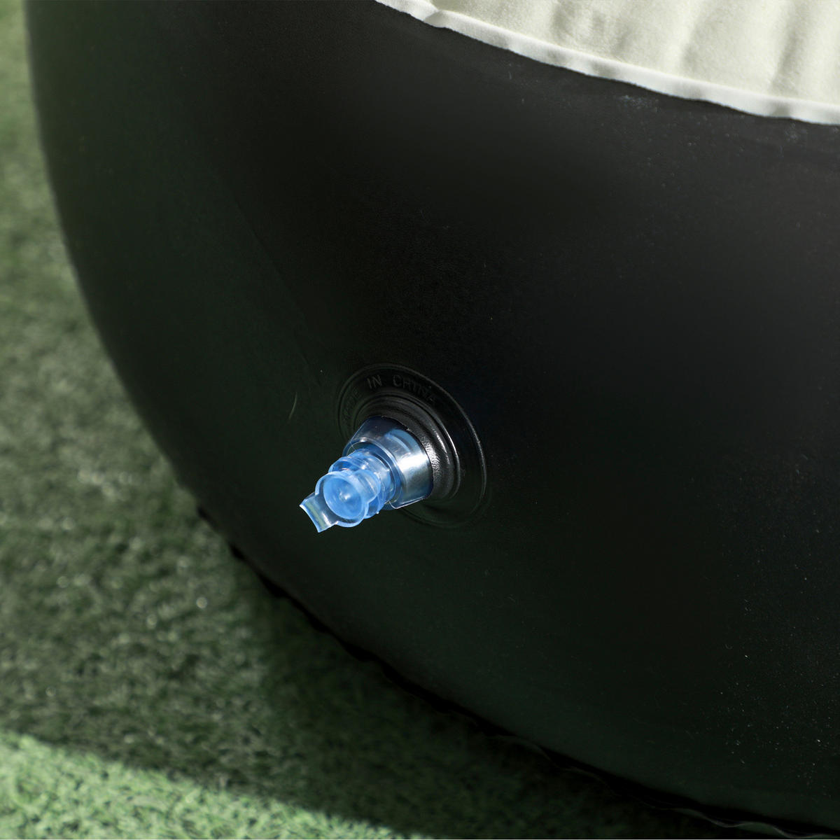 Outsunny Aufblasbarer Sessel B/H/L: ca. 100x87x125 cm Aufblasbarer Sessel - hellgrau/schwarz (125,00/100,00/87,00cm) - Outsunny