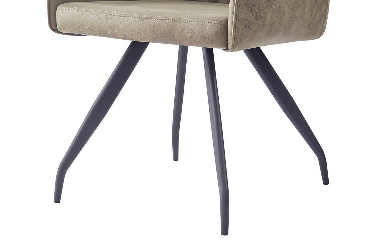 Stuhl Amber 200 grün Microfaser B/H/T: ca. 60x86,5x63,5 cm Amber 200 - schwarz/grün (60,00/86,50/63,50cm) - 360 Living